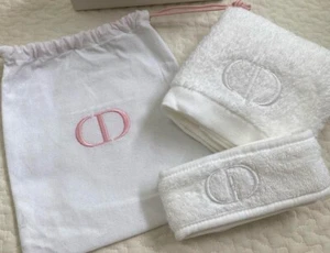 【SET OF 3】 Christian Dior japan beauty Novelty towel & pouch bag & hair band NEW - Picture 1 of 4