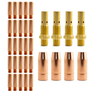 Tweco #1 Style 33 Piece Value Kit / Combo 0.6mm Tips MIG Gun -Suits Lincoln 180C - Bild 1 von 10