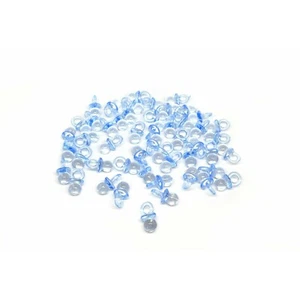 Blue Dummy Charms - Acrylic - 20mm x 10mm - Baby Pacifier Soother - Pack of 50 - Picture 1 of 4