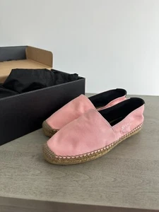 SAINT LAURENT Embroidered Espadrilles Canvas Eros Pink Size 8 US 38 EU - Picture 1 of 7