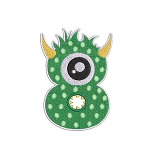 Monster Number 8 Patch Embroidered Iron-on/Sew-on Applique Vest Jacket Clothing - Picture 1 of 12