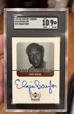 1998-99 Upper Deck Century Legends Elgin Baylor Epic Signatures Sgc 9/10 automático Foto 1 de 2