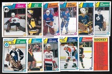 1983-84 OPC 83-84 O PEE CHEE NHL HOCKEY CARD 265-396 & WRAPPER SEE LIST