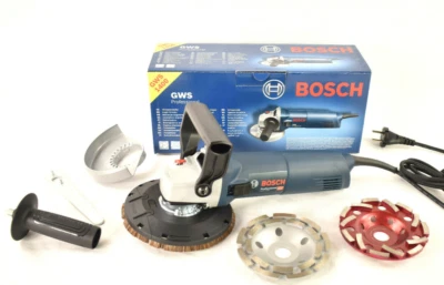 BOSCH GWS 1400 Betonschleifer Winkelschleifer Set + 2x Diamant Schleiftopf TURBO - Bild 1 von 4