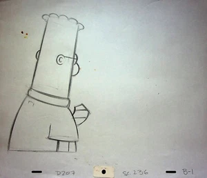 Lápiz de diseño dibujado a mano Dilbert (serie de televisión) 1999 EP 16 producción de embarazo - Imagen 1 de 2