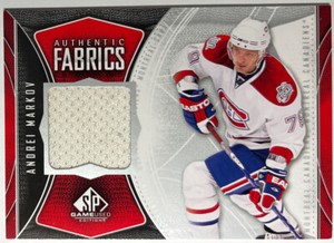 2009-10 SP Game Used Authentic Fabrics #AFAM Andrei Markov Montreal Canadiens