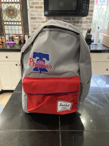 MLB Herschel Supply Co Philadelphia Phillies Heritage Backpack Baseball GRAY NWT Cover