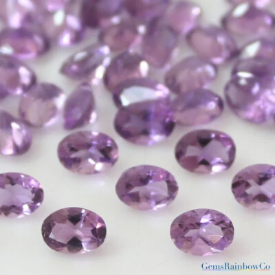 Natural Brazil Amethyst Oval Faceted 5x3mm to 10x8mm Loose gemstones AA Quality - Image 1 of 4