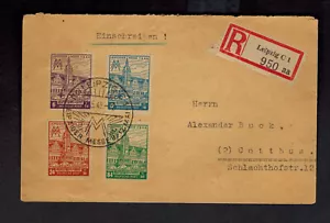 1946 Leipzig DDR East Germany Local Issue Saxony Issues Cover # 14Nb13-14NB16 - Picture 1 of 1