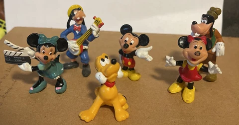 Vintage Disney Applause PVC Figures-Lot of 6-Mickey Mouse, Minnie Goofy & Pluto Cover