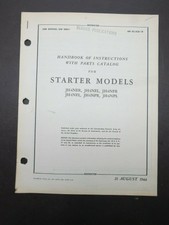 Orig. 1944 AAF Jack & Heintz Aircraft Engine Starters Op/Svc/Maint/Parts Manual