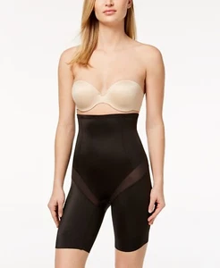 Miraclesuit Sz L Cool Choice Firm Control Thigh Slimmer 2409 Shaping Shorts Blk - Picture 1 of 7