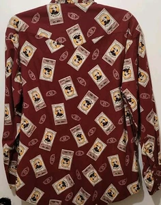 JACK DANIELS Old No 7  Mens Western Snap Long Sleeved Cowboy Shirt BURGUNDY  - Picture 1 of 13