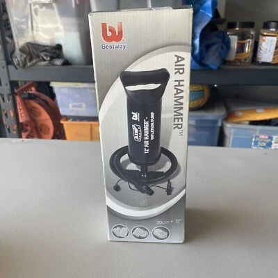 Bestway 12 Inch Air Hammer Inflation Pump 30cm One Hand Pump Black 62002E Manual - Image 1 of 4