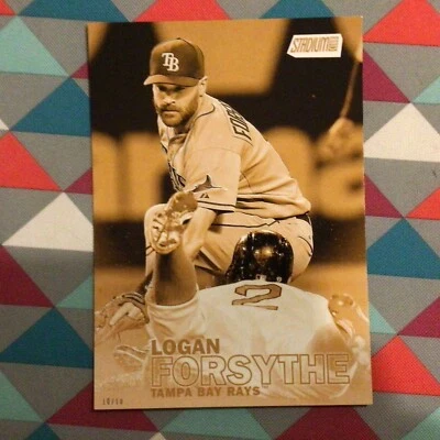 LOGAN FORSYTHE #84 Rays 2016 Topps Stadium Club 5X7 Gold Version 10/10 Made - Image 1 of 2