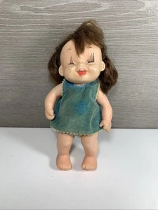 Evergreen Doll 1960’s Freckle Funny Face 6” Cute Hong Kong Vintage - Bild 1 von 10