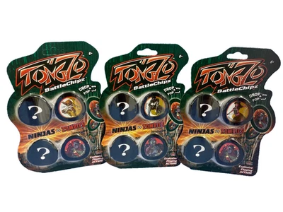 TONGZO BATTLECHIPZ Ninjas vs Zombies Play Visions Fidget Party Flip Game 4 Pack - Image 1 of 4