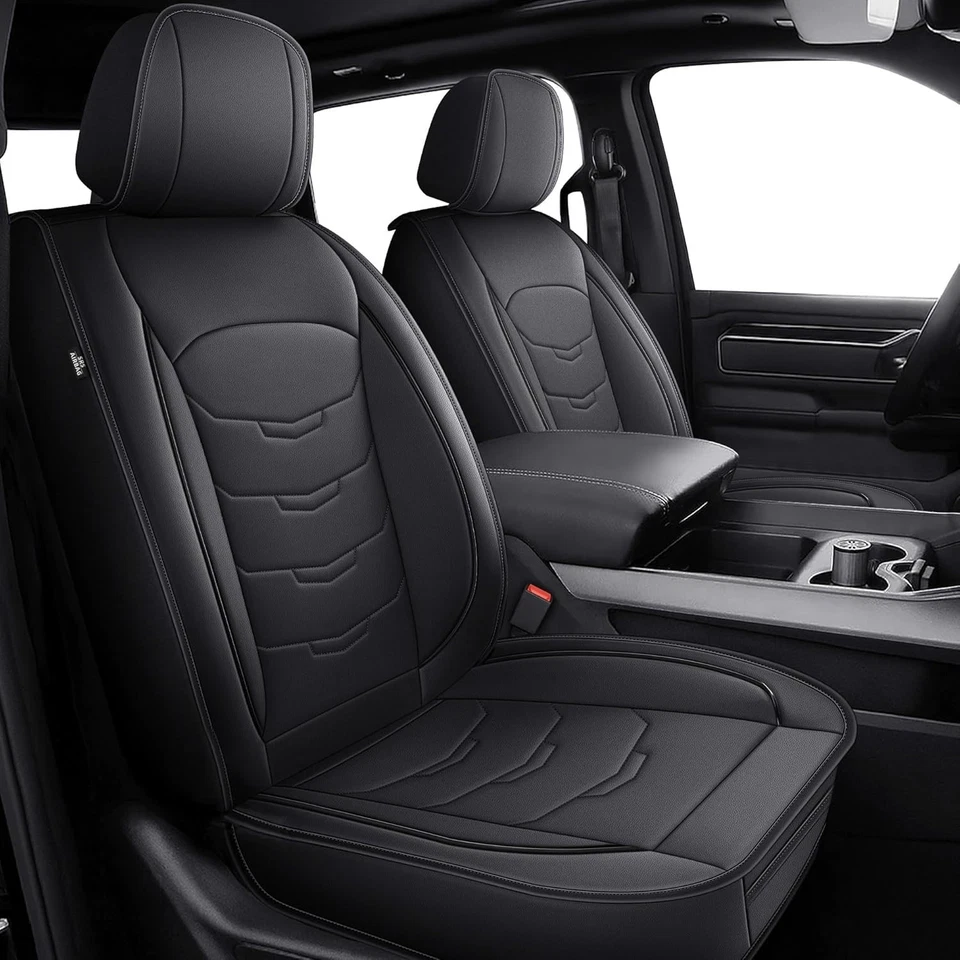 Fundas de asiento de cuero impermeables para Dodge Ram 1500 2500 3500 2002-2025 Foto 1 de 4