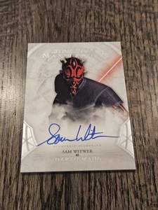 2018 Topps Star Wars Masterwork Sam Witwer Darth Maul Autograph Signature - Picture 1 of 6