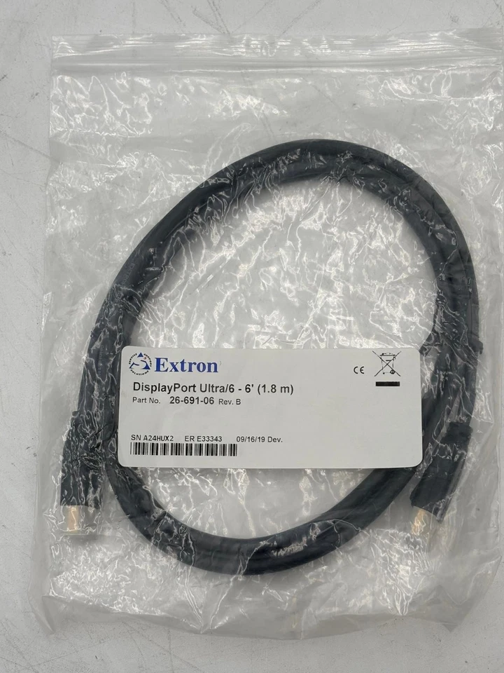 Extron DisplayPort Ultra/6 - 6ft Cable (26-691-06) - Image 1 of 1