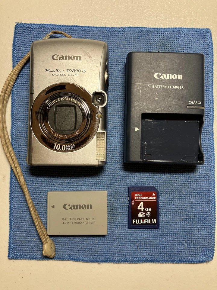 佳能 PowerShot SD890 IS 1000 万像素 银色 数码相机 带实际样品照片! — 第 1/4 张图片