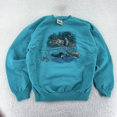 Sudadera De Colección Northern Reflections Pequeña Naturaleza Loon Gráfico Cuello Redondo Foto 1 de 4