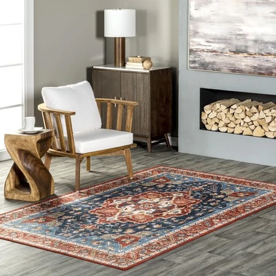 4' x 6' Machine Washable Area Rug with Waterproof Spill Proof Surface, Non Sl... - Image 1 of 4