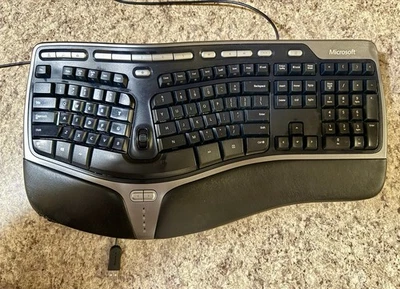 Microsoft Natural Ergonomic Keyboard 4000 V1.0 KU-0462 Wired Tested OEM - Image 1 of 4