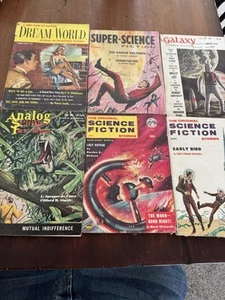 Lot of 6 Analog Science Fiction Mags From 1950’s-1960’s Bradbury, Asimov & More - Picture 1 of 11
