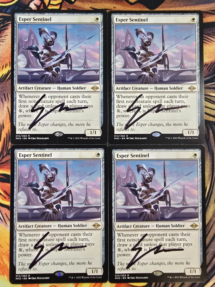 Esper Sentinel x4 - Modern Horizons 2 (Signed by Artist) Magic the Gathering MTG - Image 1 of 1
