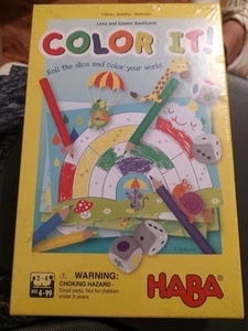 ¡NUEVO HABA COLOR IT! JUEGO TIRA LOS DADOS Y COLOREA TU MUNDO SELLADO GRATIS CORREO DEL REINO UNIDO - Imagen 1 de 3