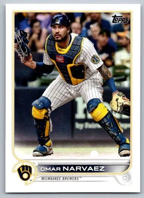 2022 Topps Omar Narvaez Milwaukee Brewers #139 - Image 1 of 2