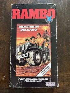 Rambo: Disaster in Delgado (VHS,1991) HTF Cartoon. Acceptable. Fast Shipping. - Picture 1 of 5