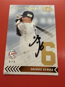 2022 Epoch Stars Autograph Premier Sosuke Genda SaitamaSeibu Lions Auto/5 #SA-SG - Picture 1 of 24