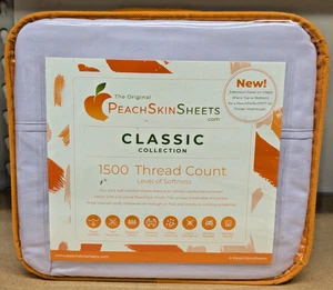 New Peachskin Lavender Mist Queen Sheet Set Classic Collection 1500 Thread Count - Picture 1 of 6