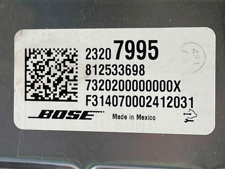 2014 Cadillac ELR Radio Amp Audio Sound Amplifier Bose Gm ID 23207995 14 2015 16 - Image 1 of 4