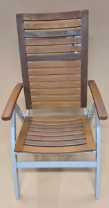 MBM Gartenstuhl SANTOS - Alu Silber / Yellow Balau Holz *** Sonderposten *** - Bild 1 von 2