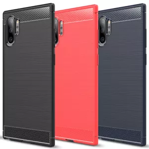 Funda delgada de fibra de carbono suave a prueba de golpes para Samsung Galaxy Note 10 Plus - Imagen 1 de 12