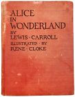 ALICE IN WONDERLAND - Lewis Carroll (Hardback, 1940s) Illustrated by Rene Cloke