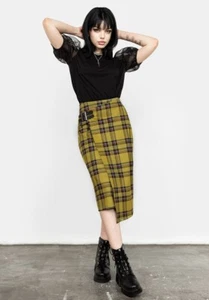 NWOT Disturbia Albertine Midi Kilt Skirt Size 16 - Picture 1 of 3