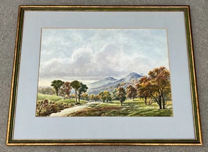 Vintage Robert M. Harris California autumn Landscape Watercolor Painting /Paper. - Picture 1 of 10