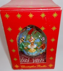 2000 Christopher Radko UNITED FOR PEACE Resin Ball Christmas Ornament w/ Box H5 - Picture 1 of 12