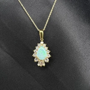 COLLAR COLGANTE ORO AMARILLO 18K ÓPALO Y DIAMANTES (AD1003964) - Imagen 1 de 2
