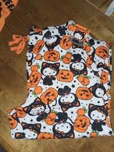 HELLO KITTY LARGE HALLOWEEN CATS PUMPKIN PAJAMA SLEEP PANTS - Picture 1 of 3