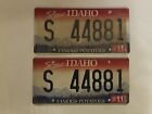 Vintage Idaho Metal License Plates.            S 44881