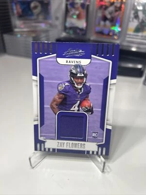 2023 Panini Absolute ZAY FLOWERS RC Rookie Materials Jersey PATCH Ravens #ARM-9 - Image 1 of 3