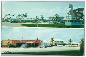 Palomino Motel & Restaurant Fort Pierce Florida Chrom Postkarte - Bild 1 von 2