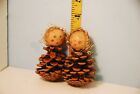 Two Vintage Pine Cone Christmas Angels From Japan
