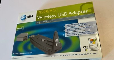 AT&T Plug and Share Wireless USB Adapter 6602G Data Networking New 🆕 Wi Fi - Image 1 of 4