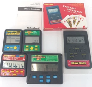 Lot of 5 Vintage Electronics Handheld Games - Electronic Poker Black Jack Slots! - Picture 1 of 9